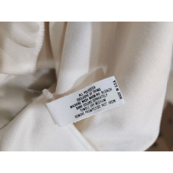Vintage Shadowline Nightgown Ivory Long Sleeves Housecoat Zip Up Size Large USA - Picture 8 of 9